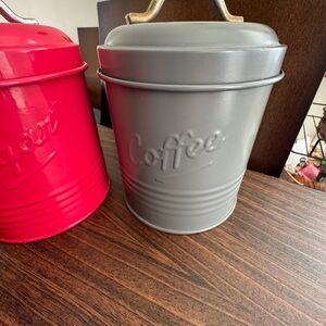 Gray Coffee Storage Canister